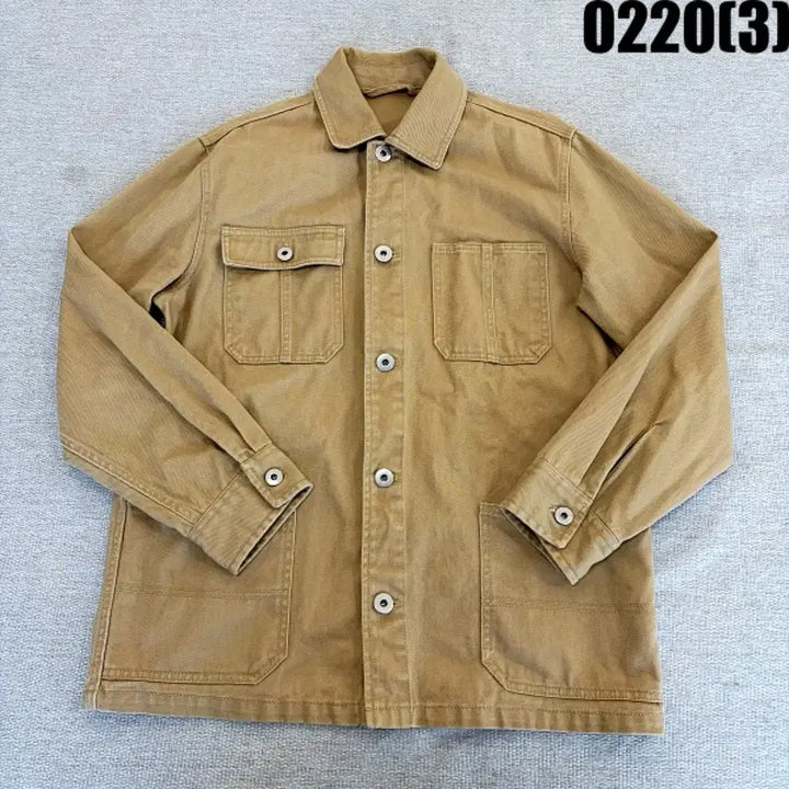 [BUNJANG] Super Junior Beige Work Jacket Shirt / L 스파오 베이지 워크 자켓 셔츠 남방 0220(3)