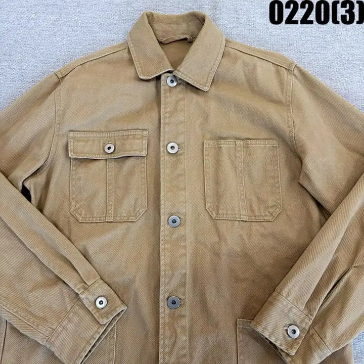 [BUNJANG] Super Junior Beige Work Jacket Shirt / L 스파오 베이지 워크 자켓 셔츠 남방 0220(3)