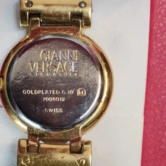 [BUNJANG] Versace Gold Leather Watch / 베르사체 정품 금장 가죽 시계