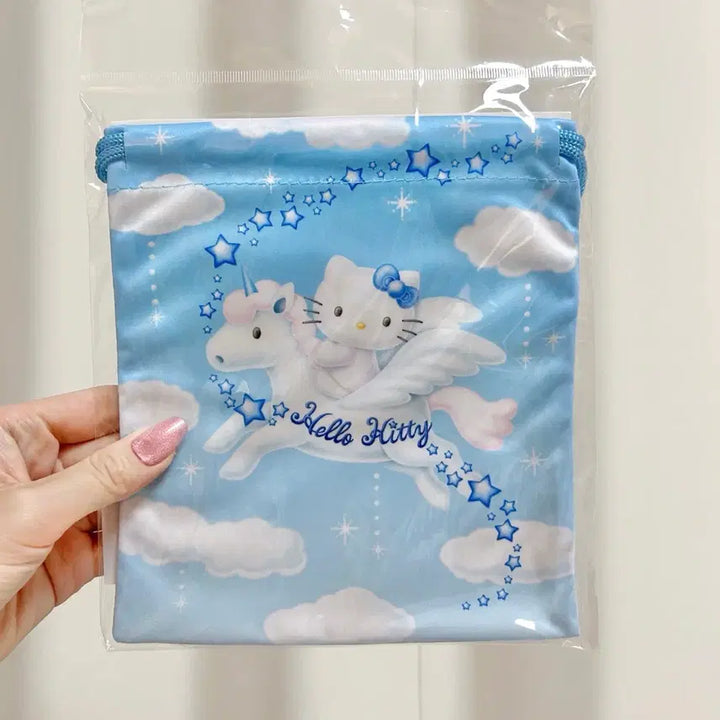 [BUNJANG] Sanrio Hello Kitty Unicorn Pouch / 일본수입 산리오헬로키티파우치 블루헬로키티유니콘 조리개파우치