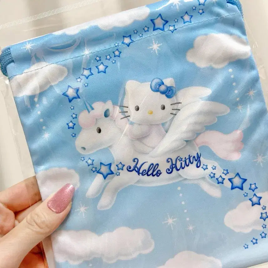 [BUNJANG] Sanrio Hello Kitty Unicorn Pouch / 일본수입 산리오헬로키티파우치 블루헬로키티유니콘 조리개파우치