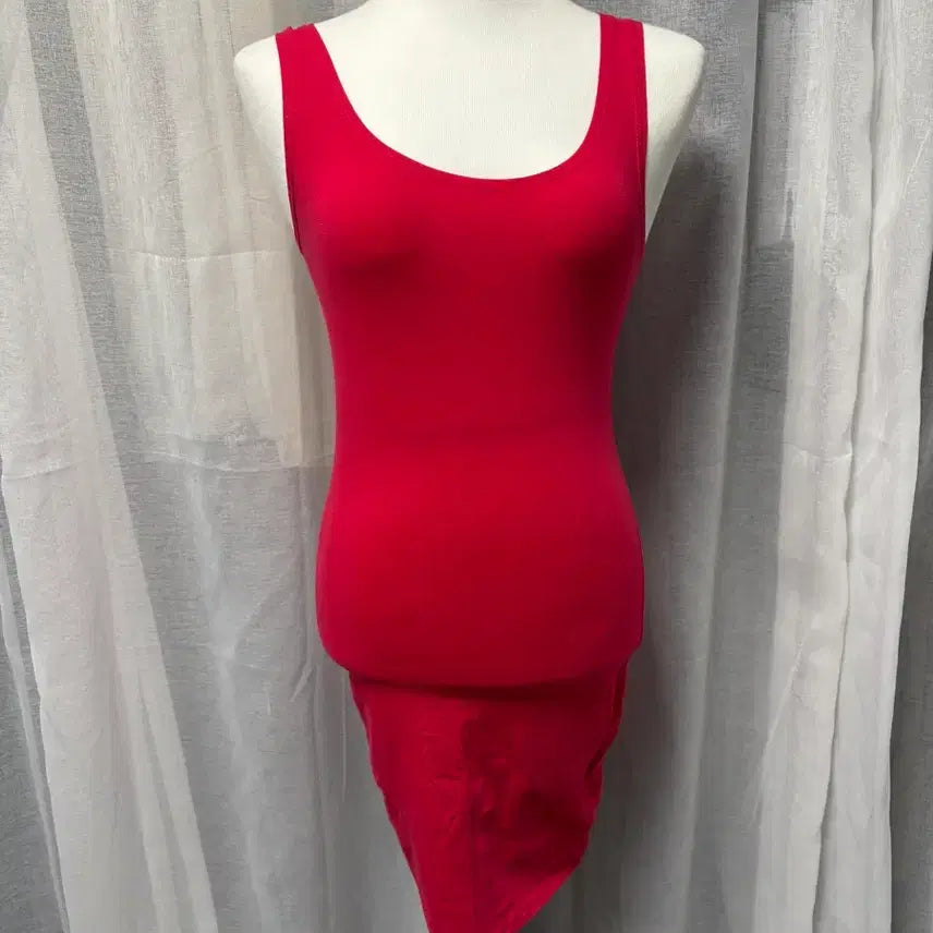 [BUNJANG] Red Sleeveless Dress / 레드 민소매 원피스