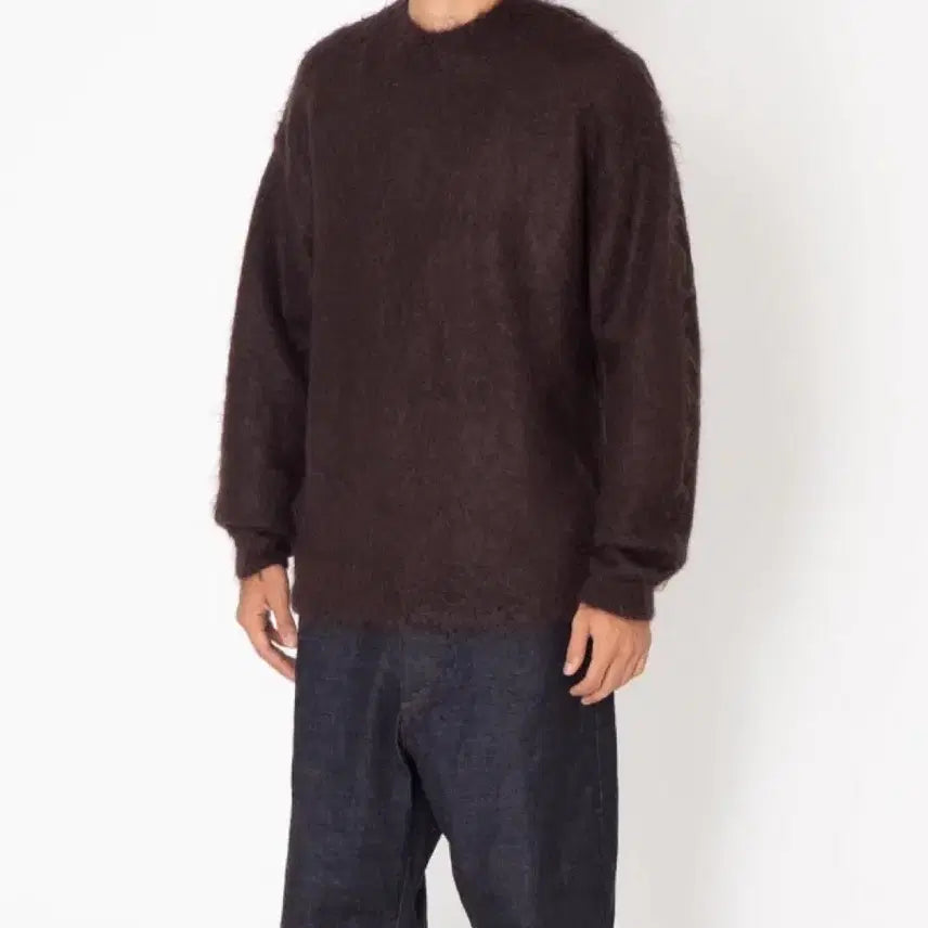 [BUNJANG] Auralee Mohair Knit Brown Sweater / 오라리 모헤어 니트 브라운 5 사이즈