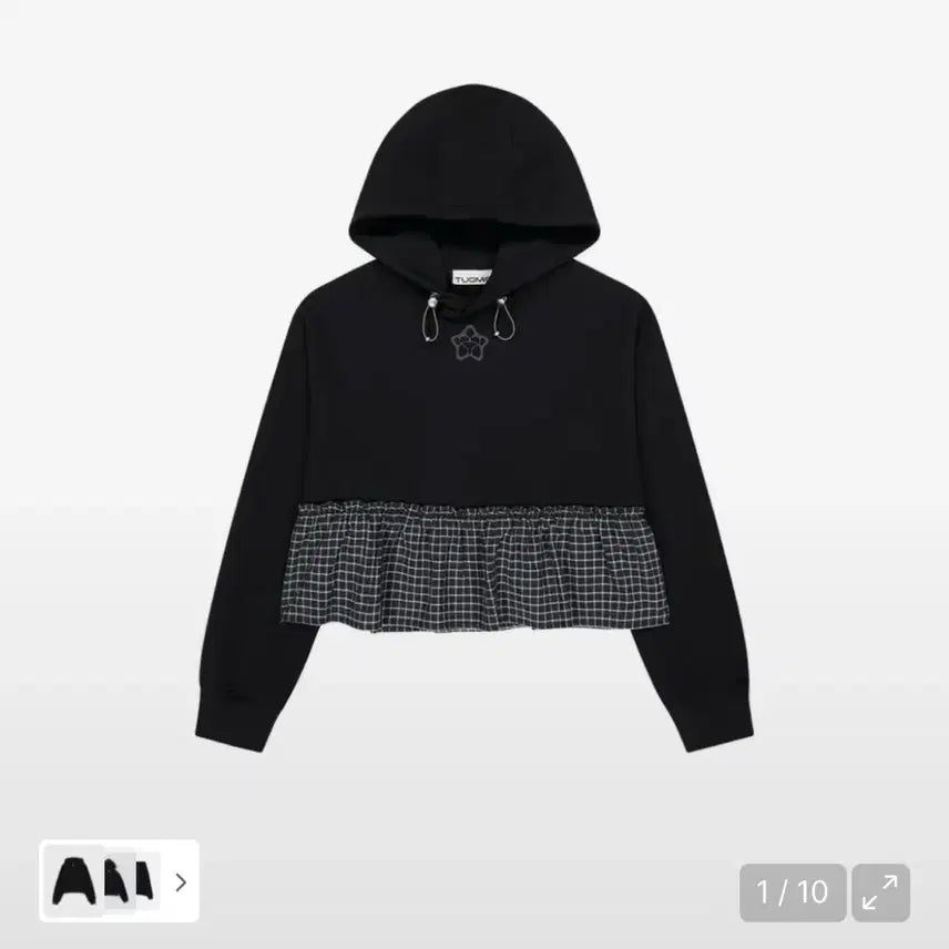 [BUNJANG] Tuomio Frill Layered Hooded Sweatshirt / 뚜오미오 FRILL LAYERED HOOD 레이어드 후드티