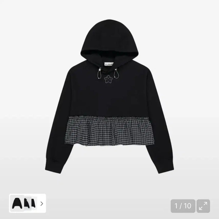 [BUNJANG] Tuomio Frill Layered Hooded Sweatshirt / 뚜오미오 FRILL LAYERED HOOD 레이어드 후드티