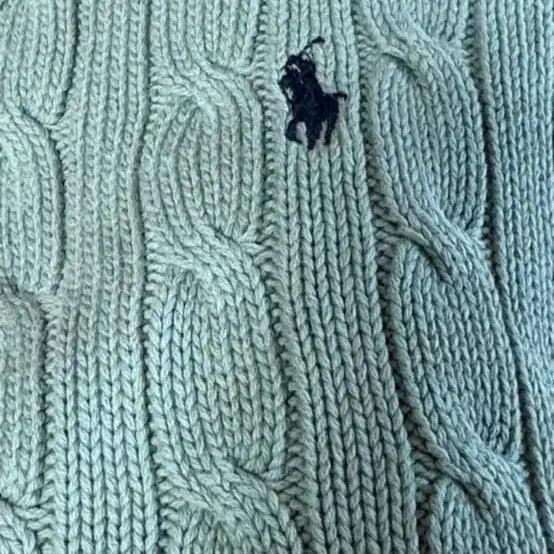 [BUNJANG] Polo Knit Mint Green Sweater / 폴로 니트 민트색 95