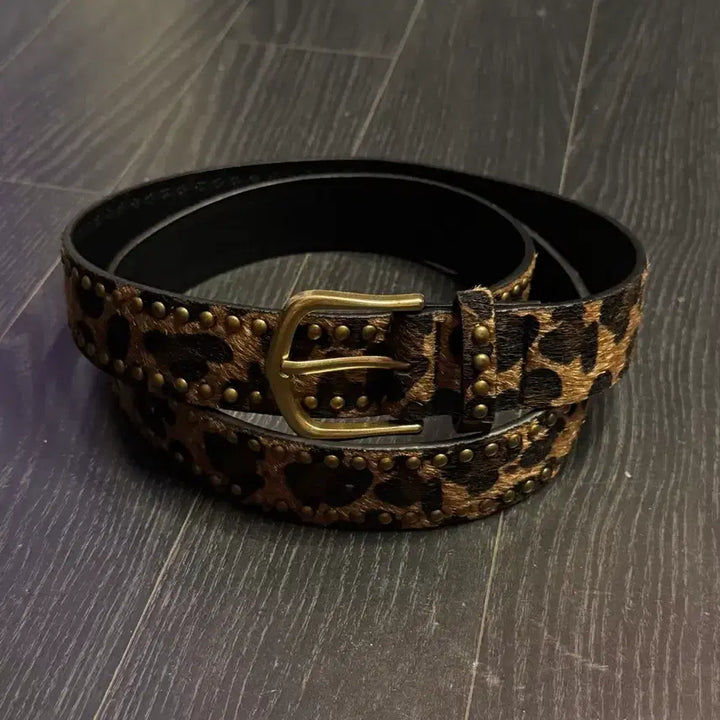 [BUNJANG] Vintage Western Leopard Print Belt / 빈티지 웨스턴 호피 벨트
