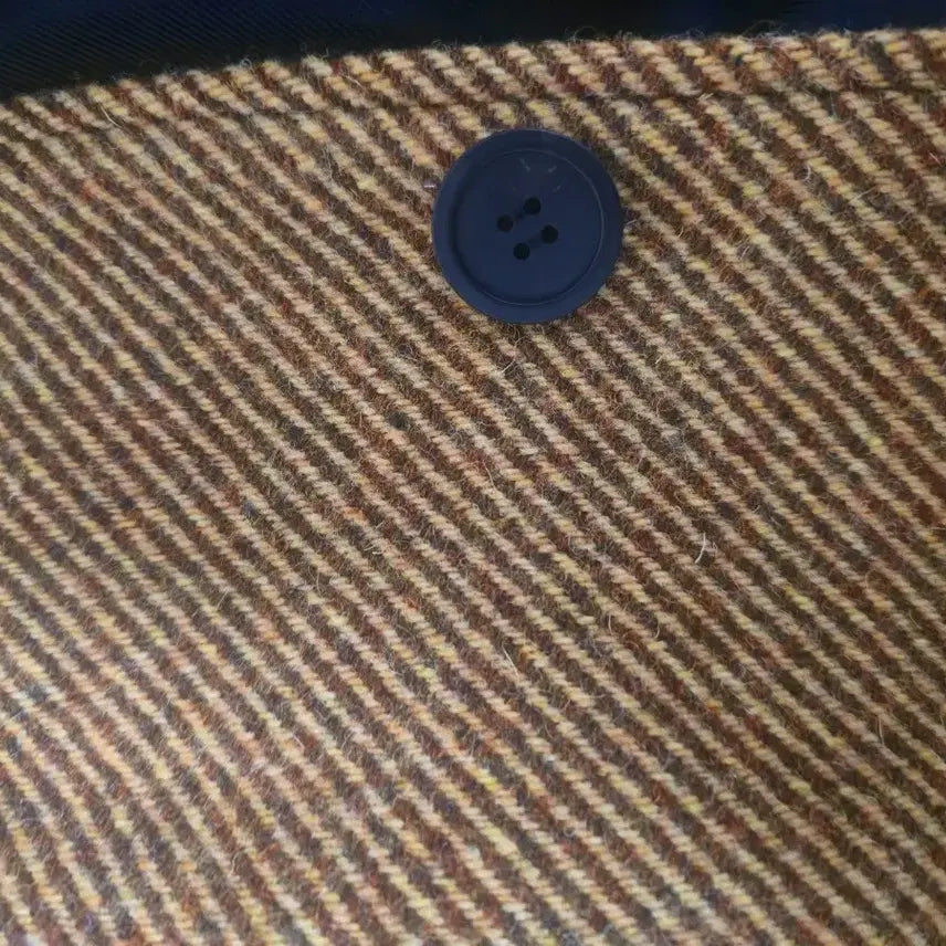 [BUNJANG] Solid Homme 22SS Herringbone Brown Wool Short Coat / 솔리드옴므 22ss 헤링본 브라운 울 숏 코트