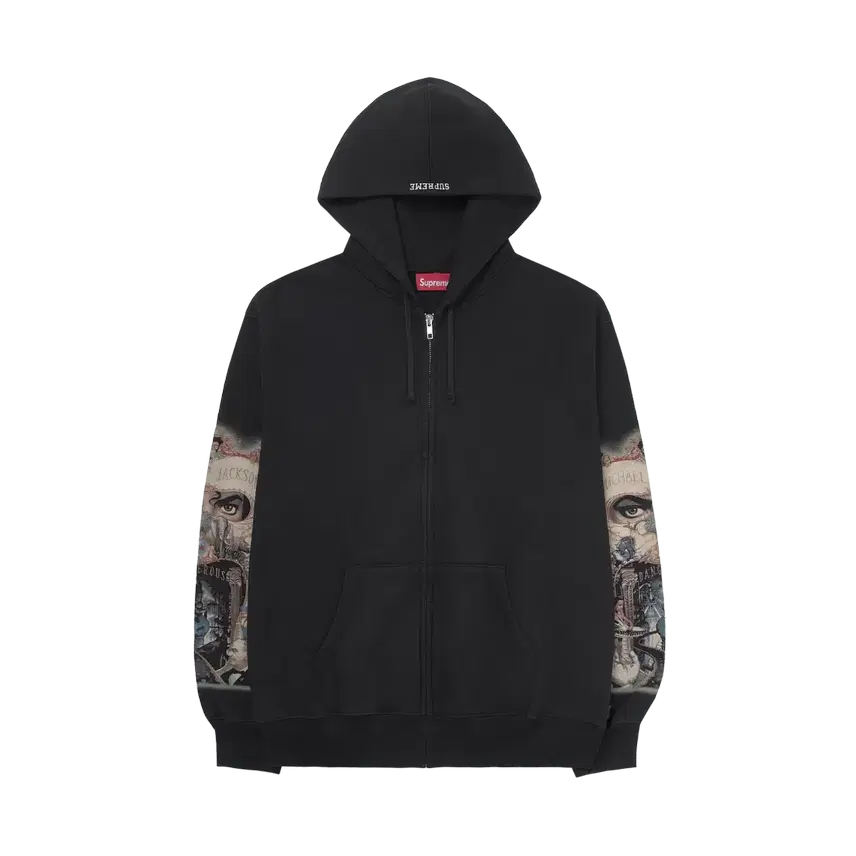 [SOLD OUT] [XL] 슈프림 x 마이클 잭슨 데인저러스 집업 후드 스웨트셔츠 블랙