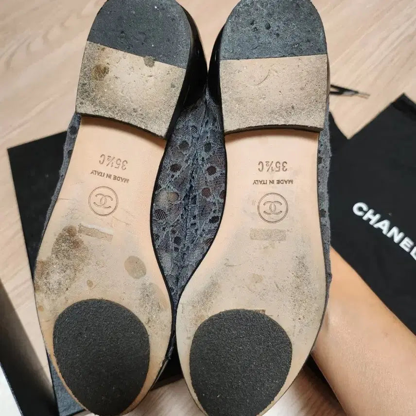 [BUNJANG] Chanel Lace Ballerina Flats 35.5 / 샤넬 정품 레이스 발레리나 35.5 판매