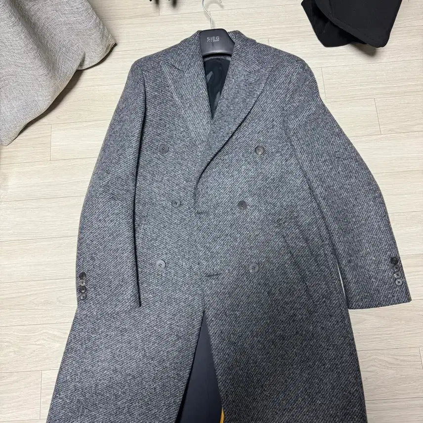 [BUNJANG] Zieg Double Gray Coat 97 / 지이크 더블 그레이 코트 95