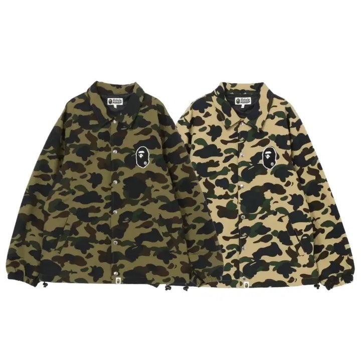 [BUNJANG] Bape First Camo Coach Jacket Yellow S / 베이프 퍼스트 카모 코치 자켓 옐로우 S 사이즈