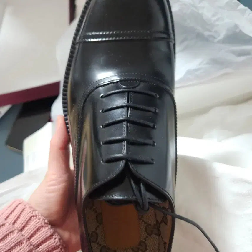 [BUNJANG] Gucci Lace-Up Shoes Black Loafers / 구찌 레이스업 슈즈 블랙 로퍼