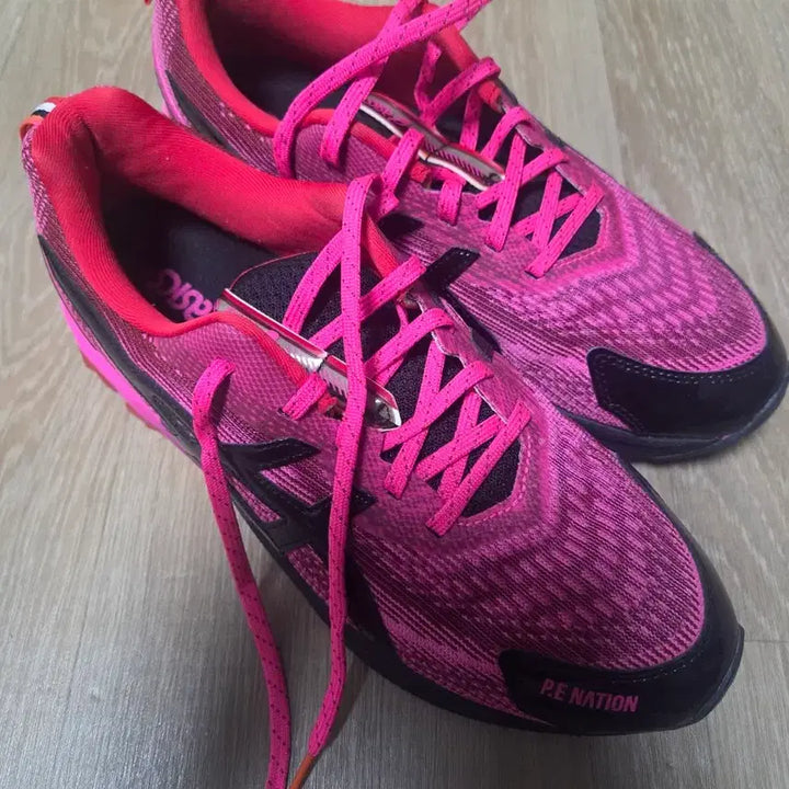[BUNJANG] Asics P.E Nation Collaboration Sneakers / 아식스 asics P.E nation 피이네이션 콜라보 핑크 블랙 270