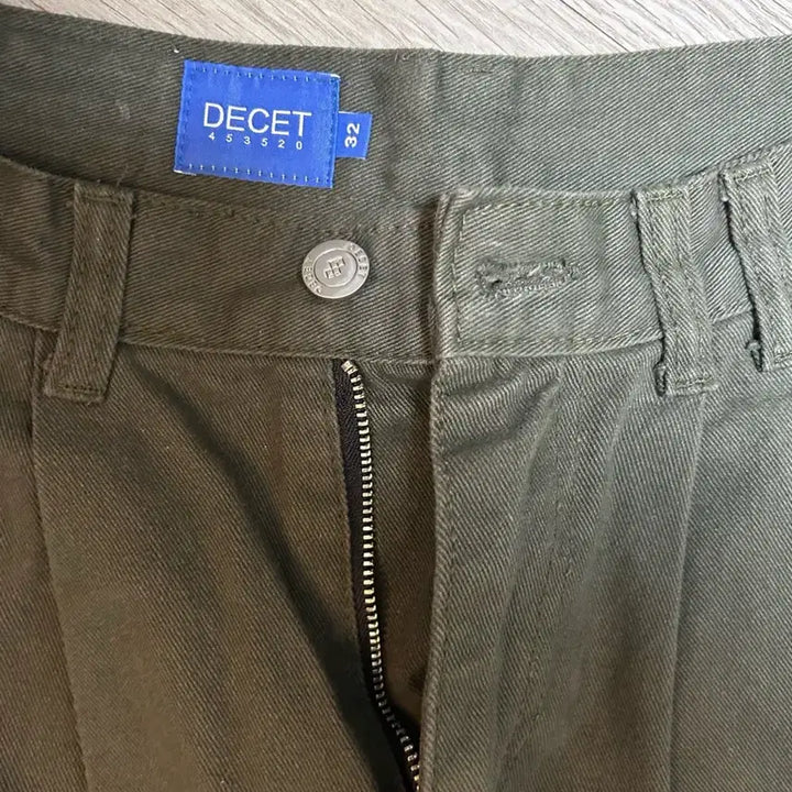 [BUNJANG] DECET DCPT007 Khaki Wide Pants / 데케트 Wide Pants DCPT007 Khaki 32
