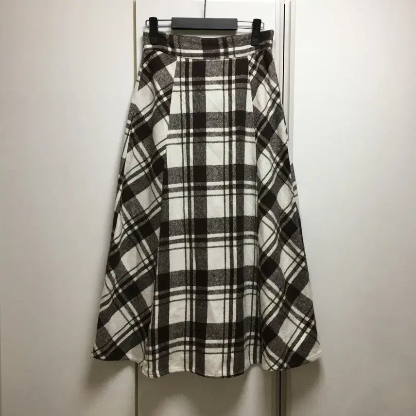 [BUNJANG] Vintage Check Long Skirt / 일본 빈티지 체크 롱스커트 모리걸