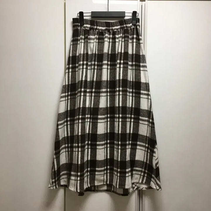 [BUNJANG] Vintage Check Long Skirt / 일본 빈티지 체크 롱스커트 모리걸