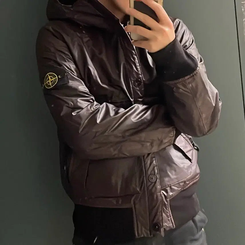 [BUNJANG] Stone Island Mussola Gommata Burgundy Jacket / 12fw 스톤아일랜드 무솔라 고마타 L