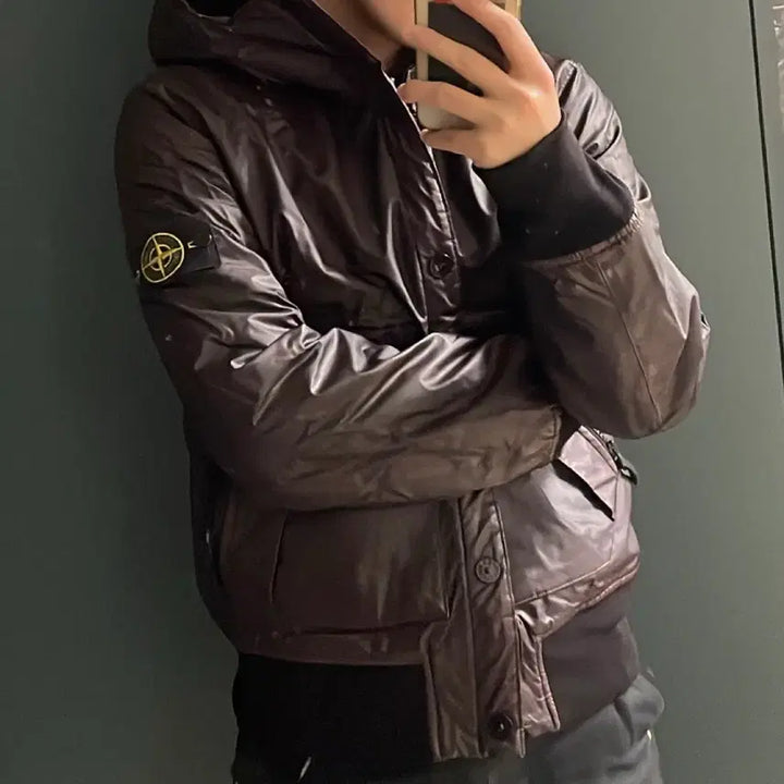 [BUNJANG] Stone Island Mussola Gommata Burgundy Jacket / 12fw 스톤아일랜드 무솔라 고마타 L