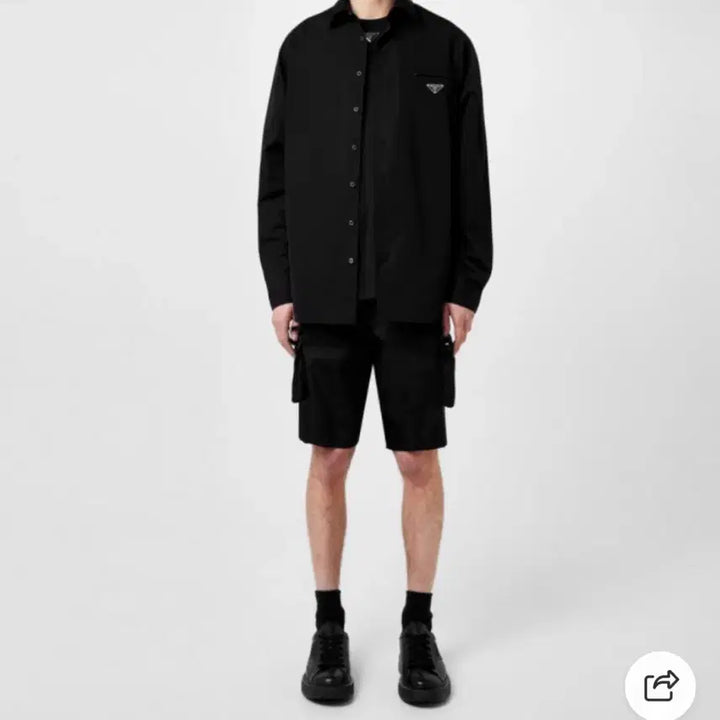 [BUNJANG] Prada Black Shirt XL / 프라다 셔츠 블랙 셔츠 XL