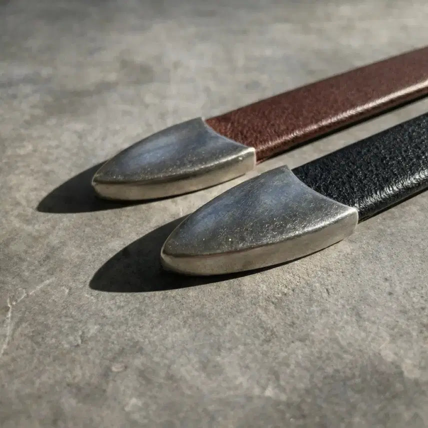 [BUNJANG] Vintage Slim Leather Belt / (2차재입고) 빈티지 2cm 소가죽벨트 프리미엄 풀그레인가죽