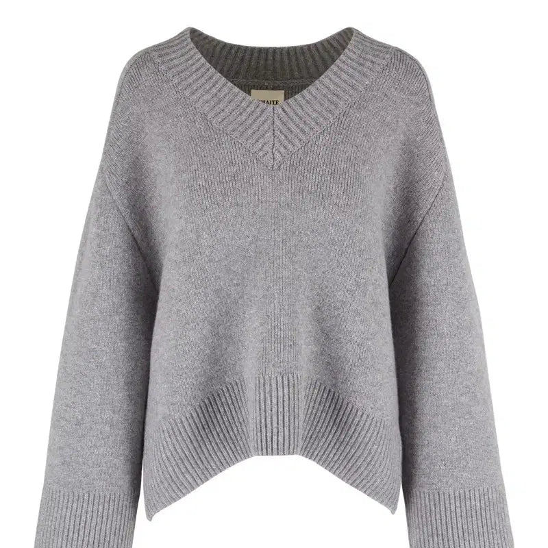 [BUNJANG] Khaite Oversized V-Neck Cashmere Knit Sweater / Khaite 케이트 브이넥 오버사이즈 니트