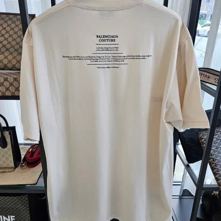 [BUNJANG] Balenciaga Couture Embroidered T-Shirt Ivory / [정품/새상품] 발렌시아가 꾸뛰르 자수 반팔 티셔츠 XS사이즈 아이보리