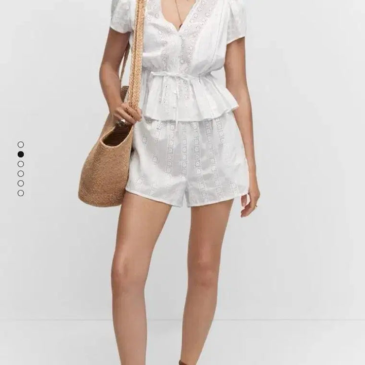 [BUNJANG] Mango White Lace Blouse XS / 망고 화이트 레이스 블라우스 xs 새상품