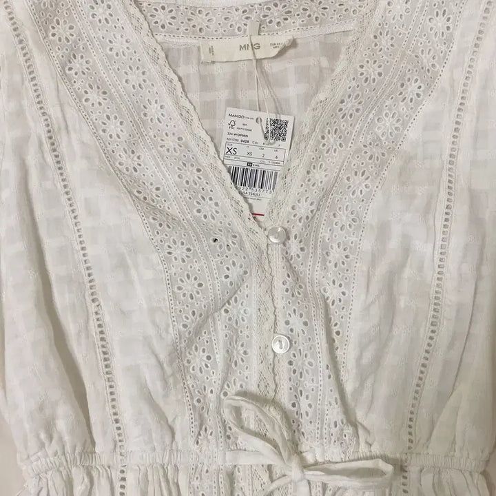 [BUNJANG] Mango White Lace Blouse XS / 망고 화이트 레이스 블라우스 xs 새상품