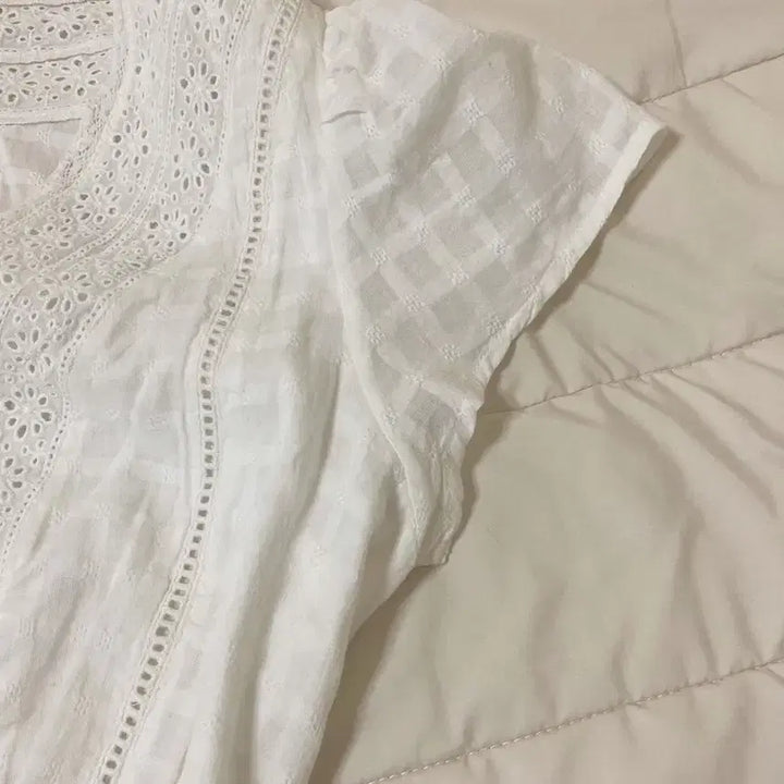 [BUNJANG] Mango White Lace Blouse XS / 망고 화이트 레이스 블라우스 xs 새상품