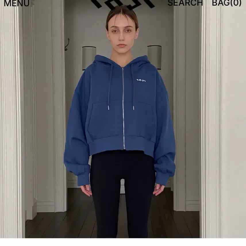 [BUNJANG] Active Crop Hoodie Jumper / 인지액티브 크롭 후디점퍼