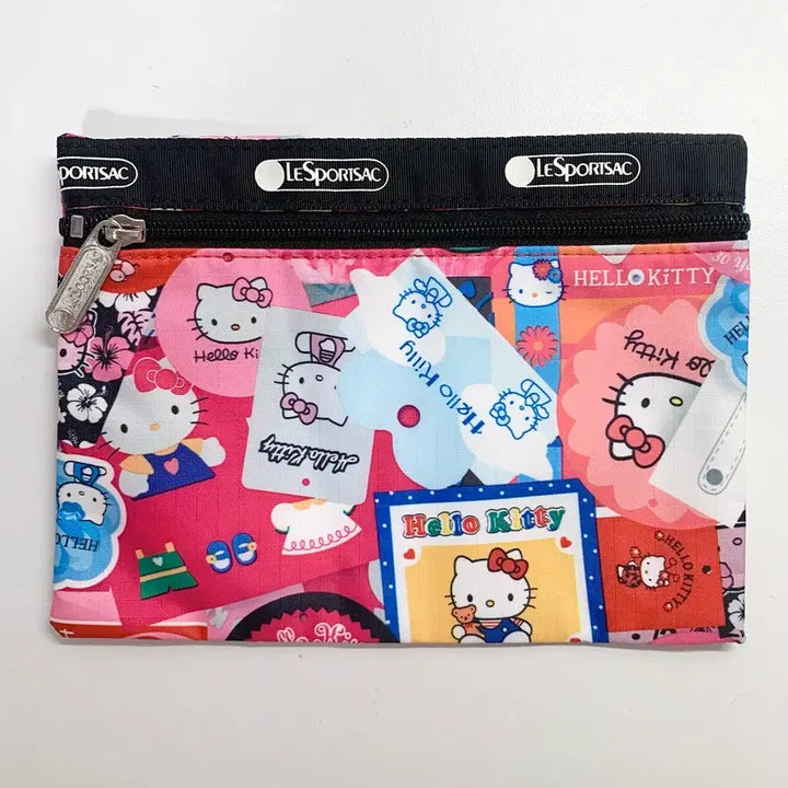 [BUNJANG] LeSportsac Hello Kitty Flat Zip Pouch Clutch Bag (New) / [특가]레스포삭 x 헬로키티kt 납작 지퍼 파우치 클러치백(새상품)