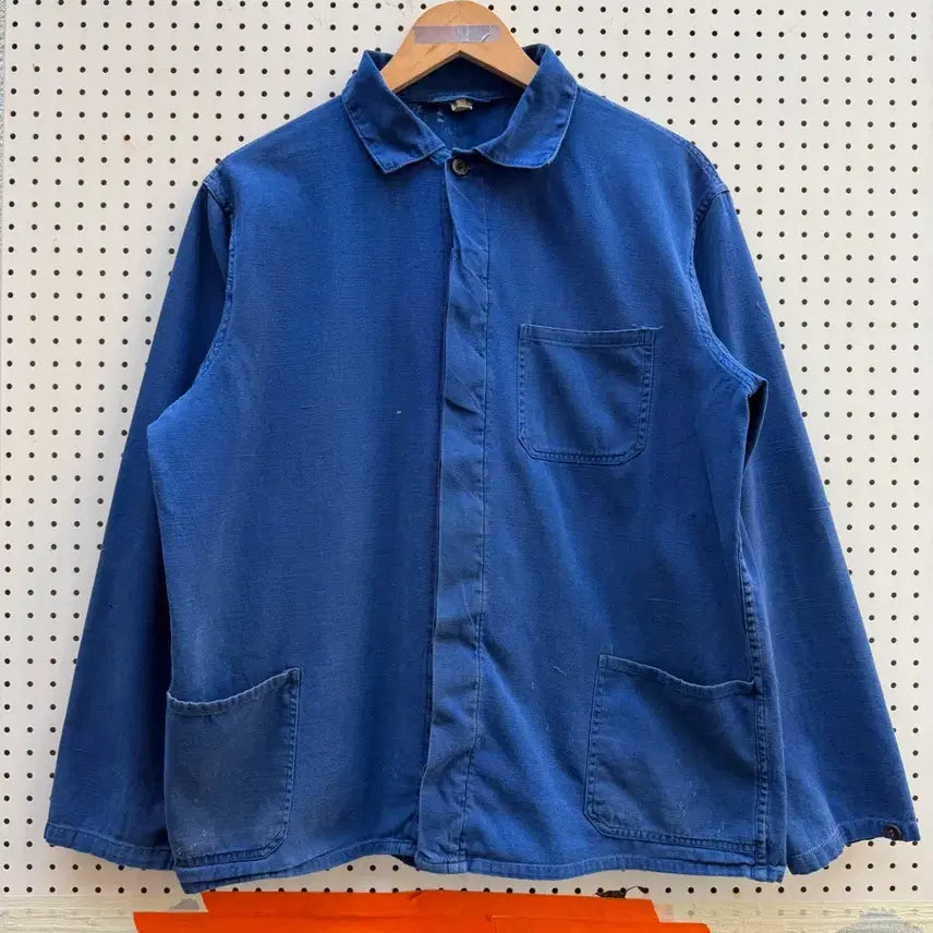 [BUNJANG] Washed Blue Vintage French Work Jacket / WASHED BLUE OLD VINTAGE 빈티지 프렌치워크자켓