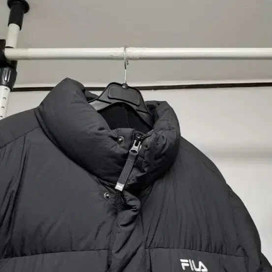 [BUNJANG] Fila Snow Time Sports Puffer Jacket (Black, L) / 휠라 블랙 푸퍼 패딩 점퍼 휠라 스노우 타임 스포츠 패딩 L 블랙