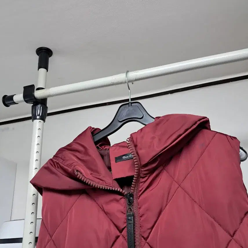 [BUNJANG] Quilted Long Vest / 버건디 퀼팅 롱 조끼 패딩 77사이즈