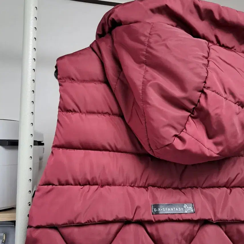 [BUNJANG] Quilted Long Vest / 버건디 퀼팅 롱 조끼 패딩 77사이즈