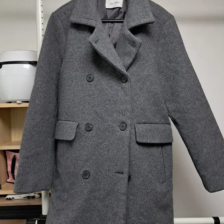[BUNJANG] Eco Pure Gray Double Coat / Eco Pure 회색 더블 코트
