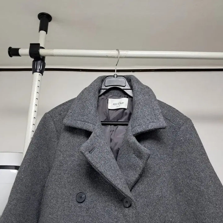 [BUNJANG] Eco Pure Gray Double Coat / Eco Pure 회색 더블 코트