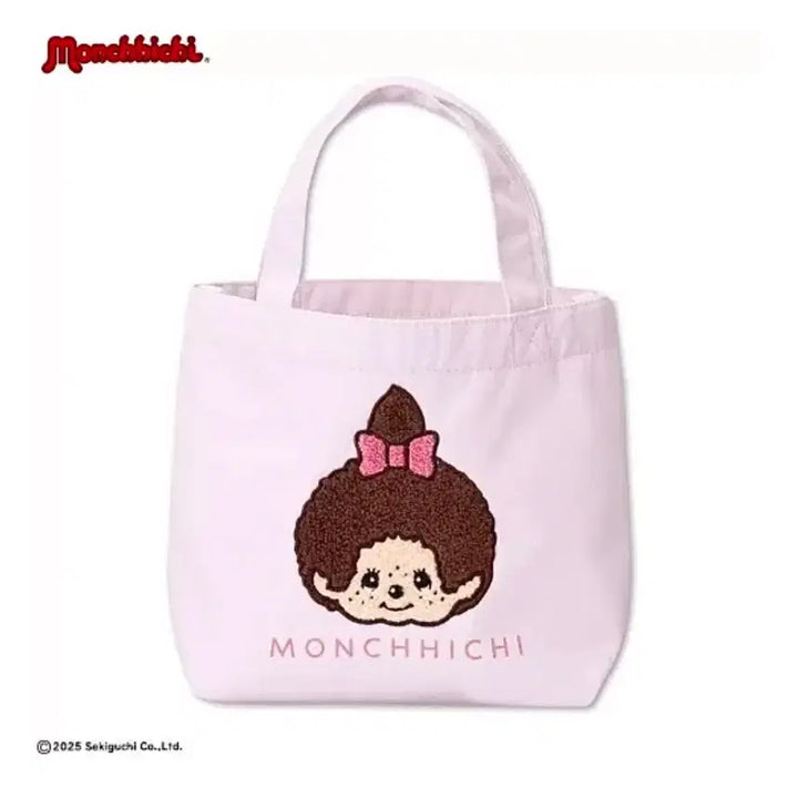 [BUNJANG] Monchhichi Embroidered Lunch Bag Tote Bag Eco Bag / Monchhichi 몬치치 몽치치 자수 런치백 토트백 에코백 아베일