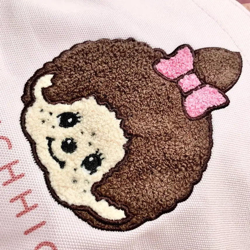 [BUNJANG] Monchhichi Embroidered Lunch Bag Tote Bag Eco Bag / Monchhichi 몬치치 몽치치 자수 런치백 토트백 에코백 아베일