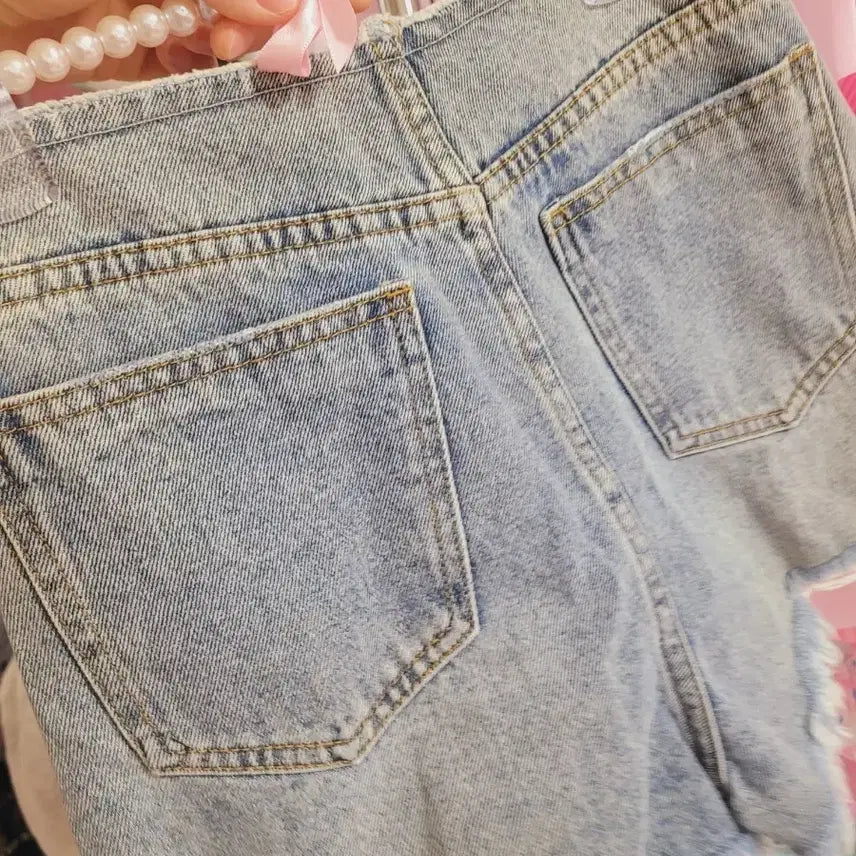 [BUNJANG] Denim Cut-Off Shorts / 연청 데님 컷오프 반바지