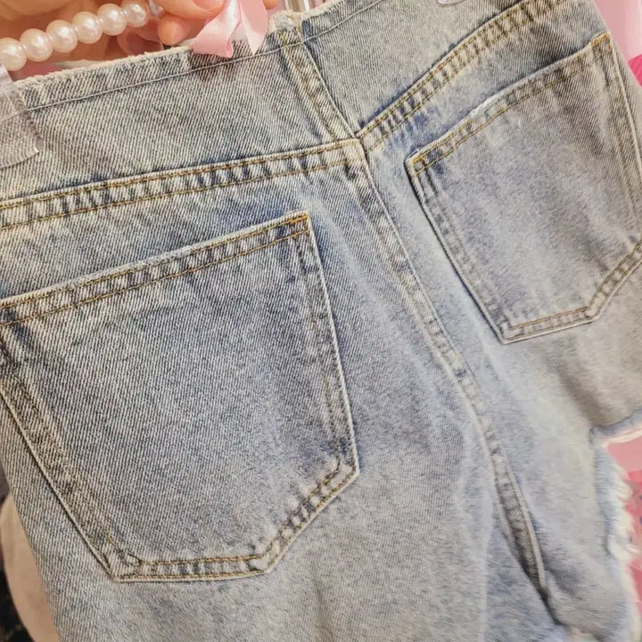 [BUNJANG] Denim Cut-Off Shorts / 연청 데님 컷오프 반바지