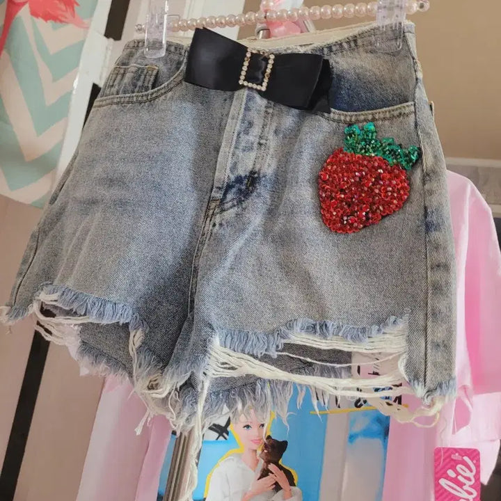 [BUNJANG] Denim Cut-Off Shorts / 연청 데님 컷오프 반바지
