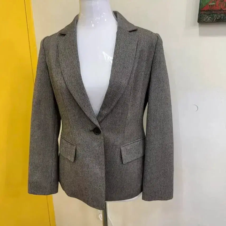 [BUNJANG] Olivia Lauren Premium Wool Herringbone Jacket / 올리비아로렌 프리미엄 울 헤링본 자켓 95 / 클래식 출근룩