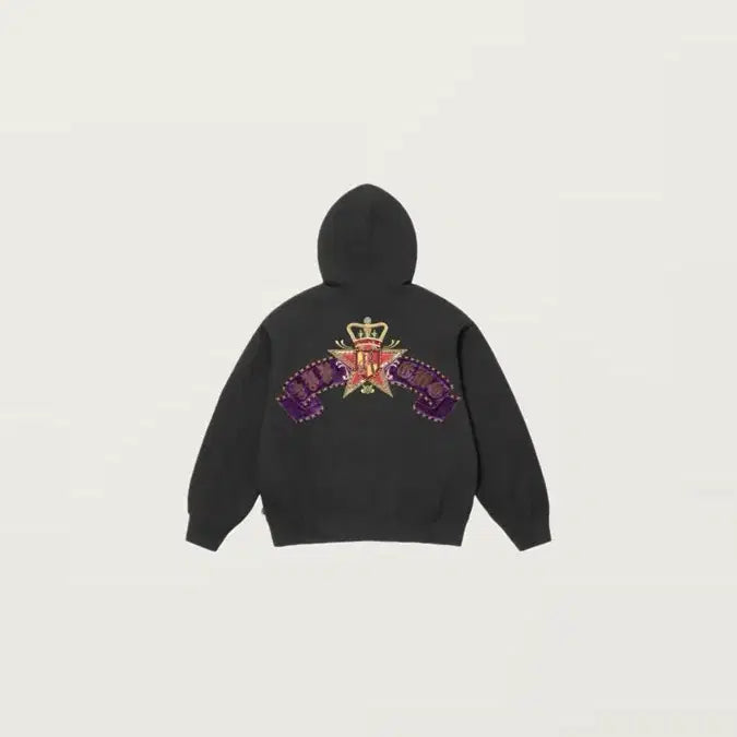 [BUNJANG] Supreme Crest Zip-Up Hoodie Sweatshirt Black / 슈프림 크레스트 집업 후드 스웨트셔츠 블랙 - 25SS L (2)
