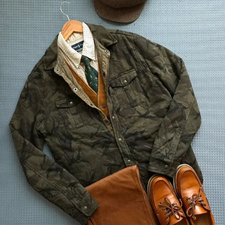 [BUNJANG] Polo Ralph Lauren Camouflage Quilted Shirt Jacket / 폴로 랄프로렌 카모플라주 퀼팅누빔 셔츠 자켓