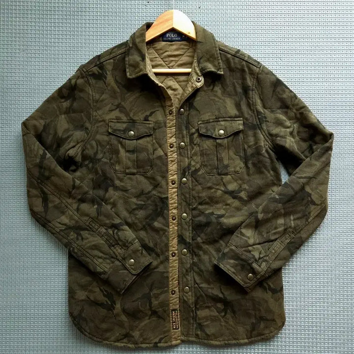 [BUNJANG] Polo Ralph Lauren Camouflage Quilted Shirt Jacket / 폴로 랄프로렌 카모플라주 퀼팅누빔 셔츠 자켓