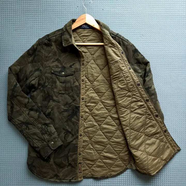 [BUNJANG] Polo Ralph Lauren Camouflage Quilted Shirt Jacket / 폴로 랄프로렌 카모플라주 퀼팅누빔 셔츠 자켓