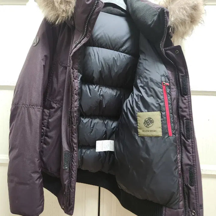 [BUNJANG] Kolon Purple Fur Hooded Padded Jacket / 코오롱퍼플/퍼 후드 패딩 점퍼95
