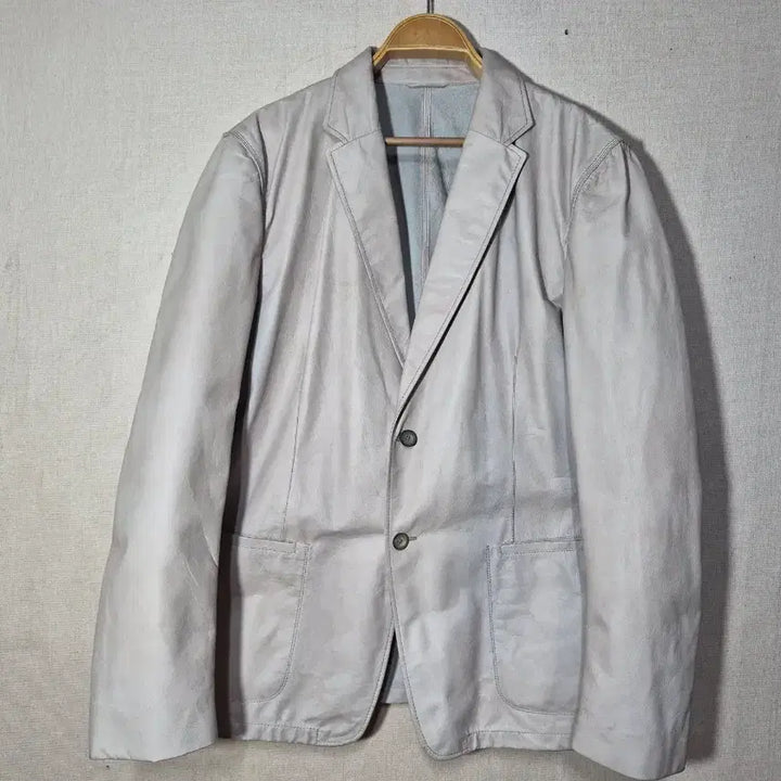 [BUNJANG] Jil Sander Ivory Leather Jacket / JIL SANDER 질샌더 아이보리 레더(우리95)